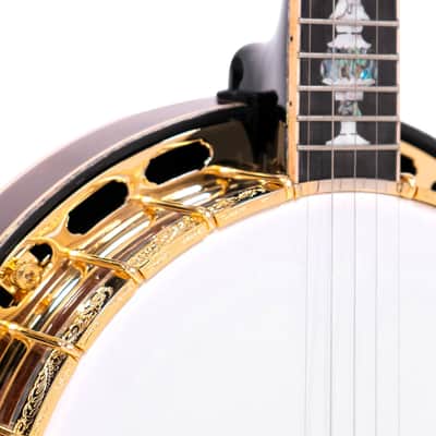 Gold Tone Mastertone™ OB-300: Orange Blossom Left-handed Banjo "The Gold-Plated Beauty" with Case image 4