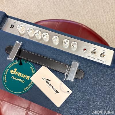 Harmony H605 5w 1x8 Navy/White Tube Combo Guitar Amp image 2