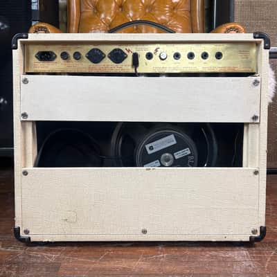 1982 Marshall 4210 Anniversary Series Vintage White 50 Watt 1x12 2 Channel Made In England Tube Guitar Combo Amplifier W/ Footswitch! image 2
