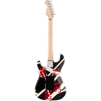 EVH Striped Series Circles White and Black - Electric Guitar image 6