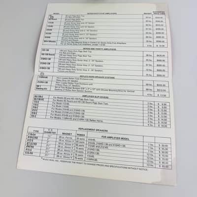 Music Man Amplifier Catalog & Price List – “Badge of Merit” Era 1975 image 12