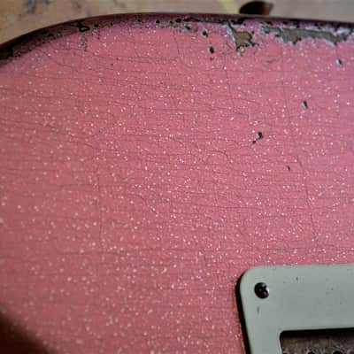 American Fender Custom Stratocaster Relic Nitro Faded Pink Sparkle image 15