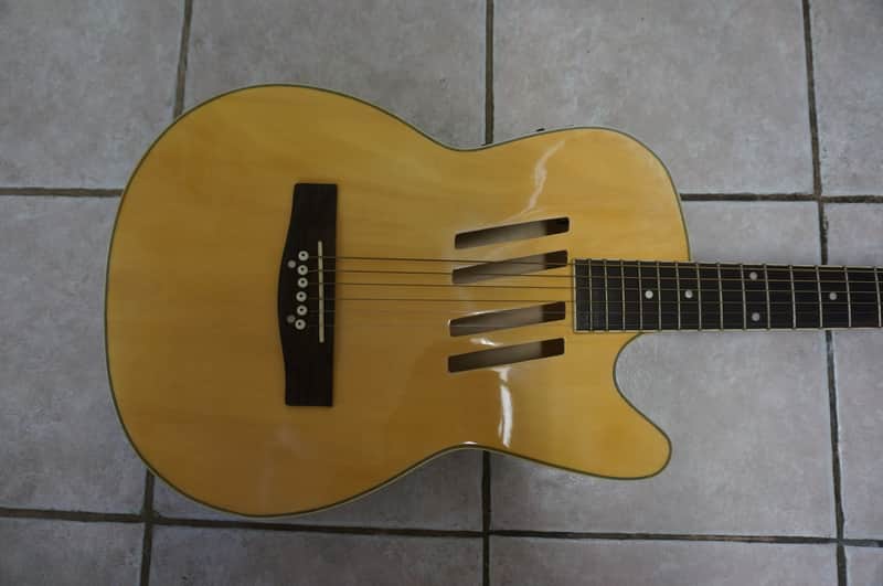 Thin body acoustic electric guitar image 1