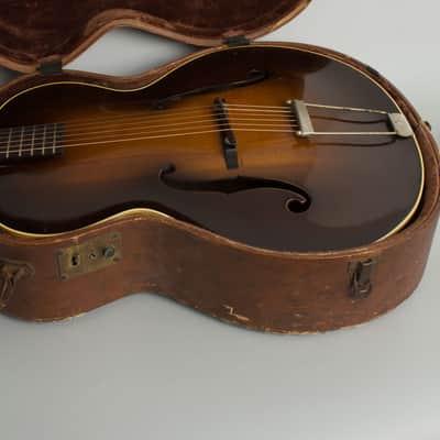 Epiphone  Zenith Arch Top Acoustic Guitar (1939), ser. #13787, Period brown hard shell case. image 12