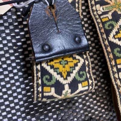 1960's Unmarked Vintage Strap - Green/Yellow/Black image 4