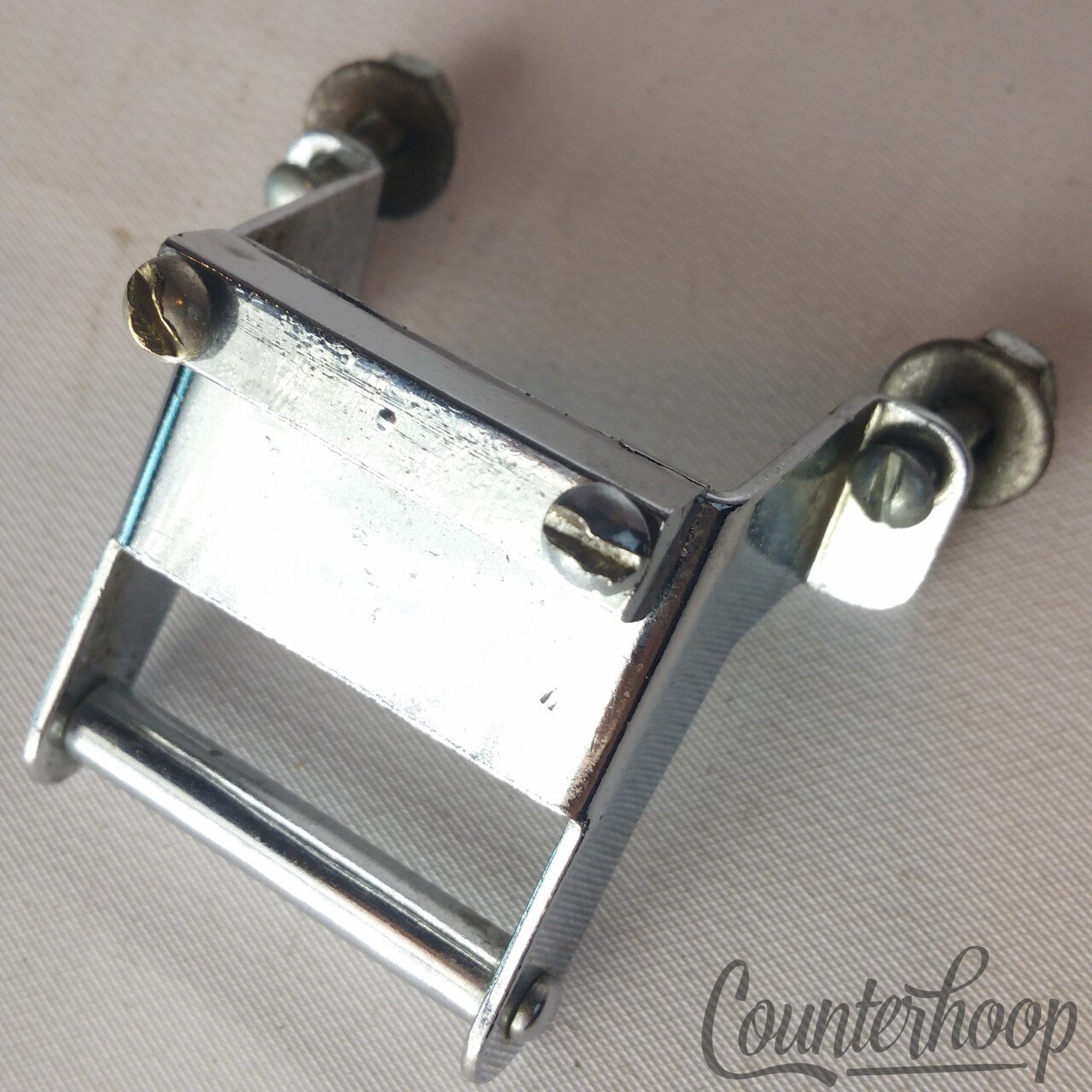 Slingerland Artist/Gene Krupa Snare Drum Butt Plate Chrome Extended Gate 60s OG — main photograph