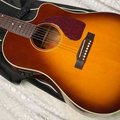 NEW! Epiphone Inspired by Gibson J-45 Standard EC Acoustic-Electric Guitar - Honeyburst - 5.5lbs - Gig Bag - Authorized Dealer - G07108 image 6