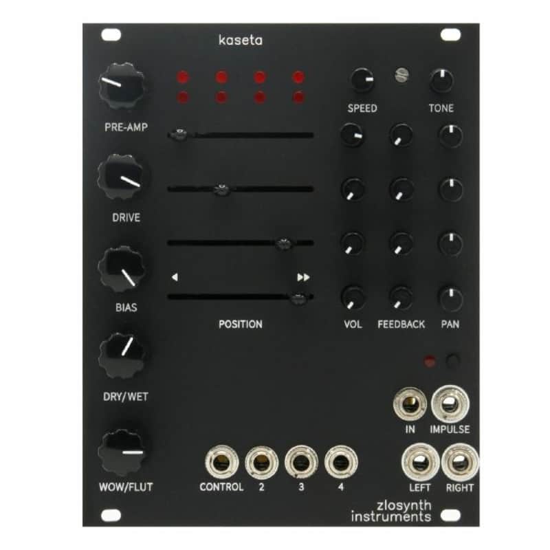 Zlosynth Kaseta Saturating Tape Delay & Feedback Sculptor Module (black) image 1