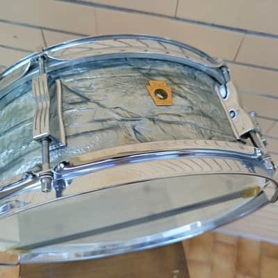LUDWIG Pioneer 14"x5" Sky Blue Pearl, 1963. Vintage. image 9