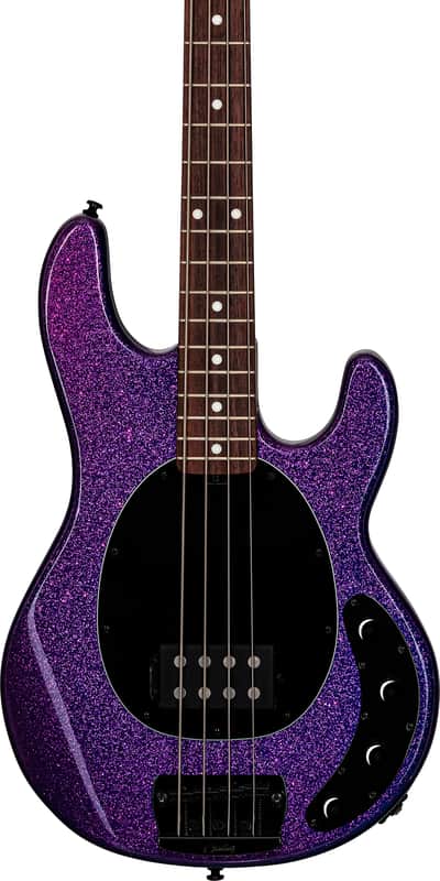 Sterling StingRay RAY34 4-String Bass Guitar, Rosewood Fingerboard, Purple Sparkle image 1