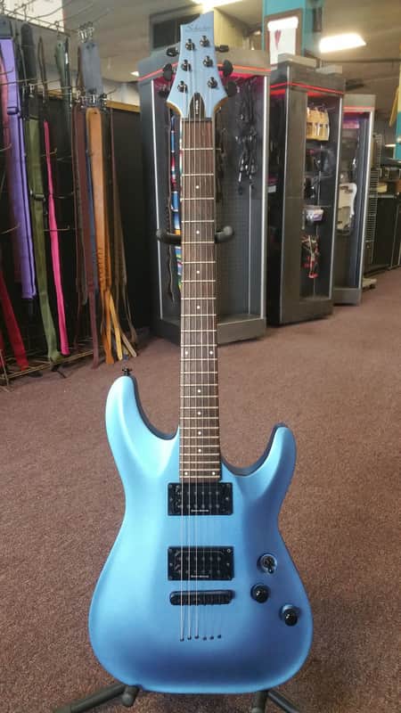 Schecter C-1 Special Diamond Series Satin Metallic Blue W/Gig bag image 1