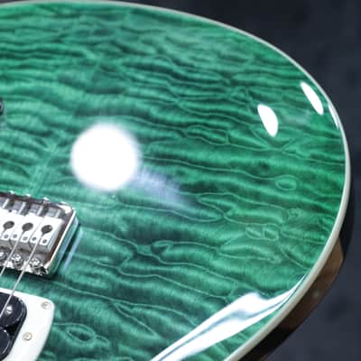 PRS SE Custom 24 Quilt Teal Black Quilted Maple Top Electric Guitar w/Bag image 12