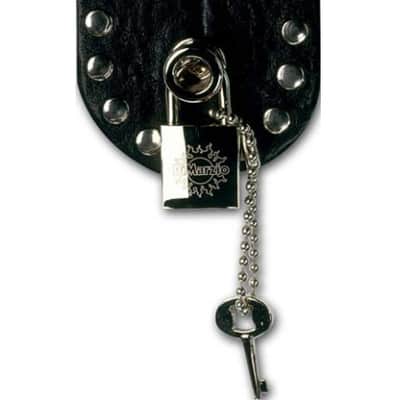 DiMarzio DD2100N Guitar Lock Guitar Strap Security System - Chrome Padlock NEW image 3