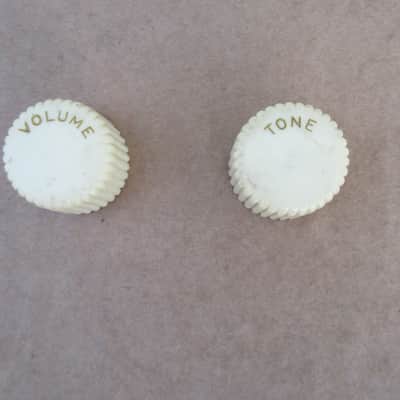 Vintage Harmony Kay Silvertone Cupcake Guitar Knobs Set Volume & Tone image 3