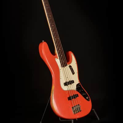 Fender Jazz Bass 1966 Fiesta Red w. OHSC image 3