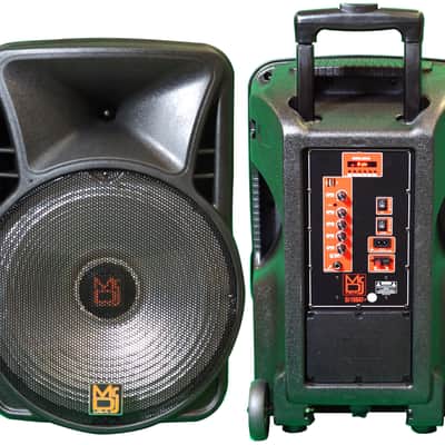 Pair of MR DJ DJ15BAT+ 15" Portable Bluetooth Speaker + Speaker Stand image 18