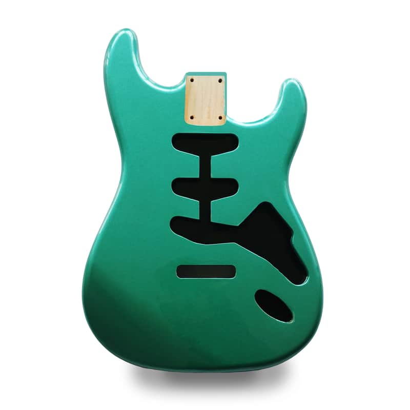 Stratocaster Guitar Body SSS - Metallic Race Green - 2 Piece American Alder image 1