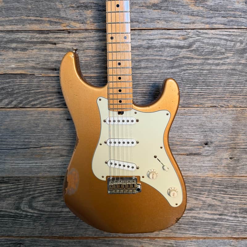 Friedman Vintage S Aged Guitar - Gold Metallic (Medium Aging) image 1