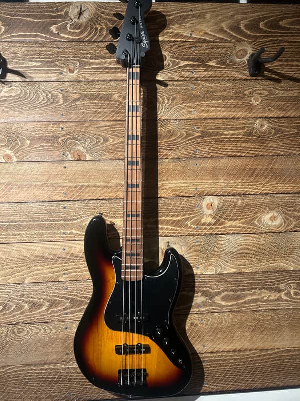 Squier Custom Jazz Bass Upgraded- 3 tone sunburst image 1