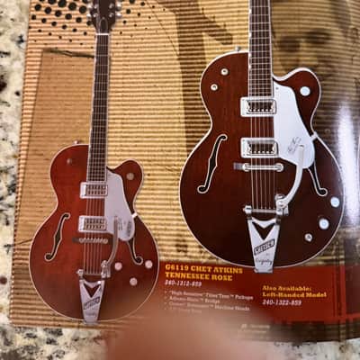 Gretsch Chet Atkins Catalog 2007 6120 6119 6122 country gentlemen Tennessean 6121 Tennessee Rose image 11
