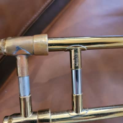 Vintage York USA Bb Tenor Trombone w/ Original Tweed Case – 7" Bell image 11