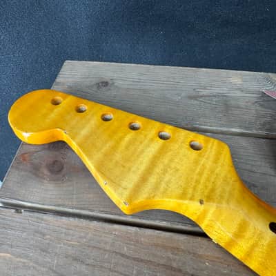 Real Life Relics Curly Flame Maple Stratocaster® Style Neck 21 Fret SMMFV21 #2 image 6