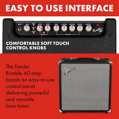 Fender Rumble 40 Bass Combo Amplifier image 4