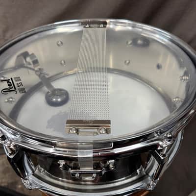 Pearl Steel Snare Drum 5.5" x 13" Brushed Finish image 7