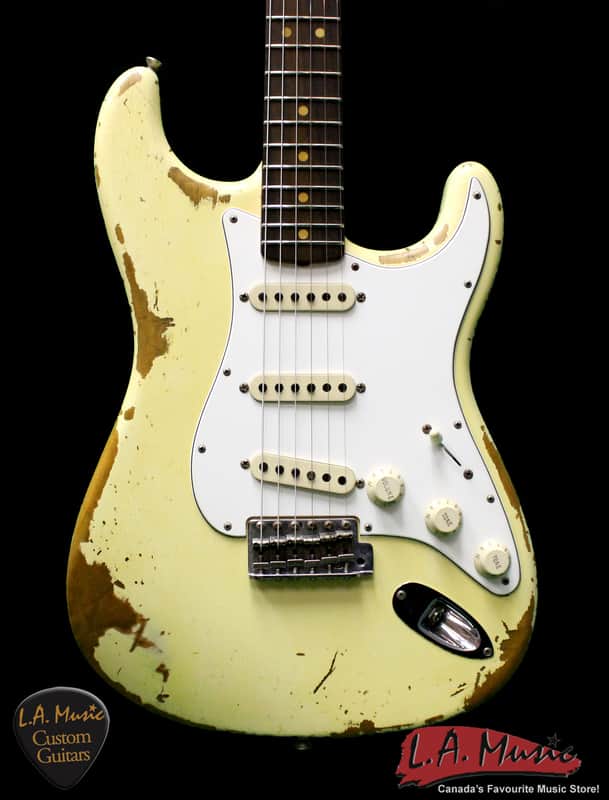 Fender Custom Shop L-Series 1964 Stratocaster Super Heavy Relic Vintage White Rosewood 9231990841 - image 1