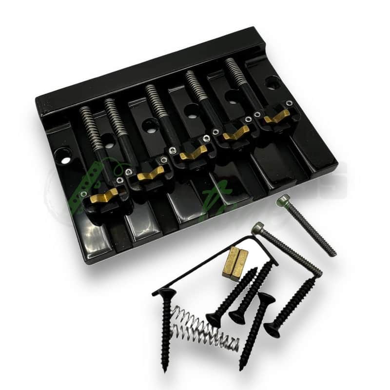 Hipshot 5 String MassKicker (KickAss) Bass Bridge - Mounting Style 1 - Black Finish image 1