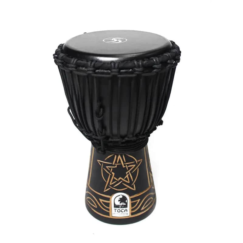 Toca Rope-Tuned Wood Djembe 8" Sully Erna Black Mamba 2 image 1