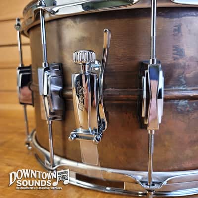 Ludwig Copper Phonic LC608R 8” x 14” Snare Drum - Smooth Raw Shell, Imperial Lugs image 3