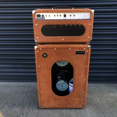 Two Rock Classic Reverb Signature Head and 2x12 Vertical cabinet 2020s - Brown Suede image 17