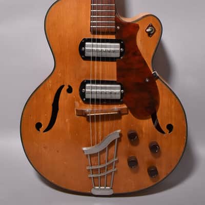 1950s Harmony H62 Meteor Archtop Electric Natural w/Bag image 2