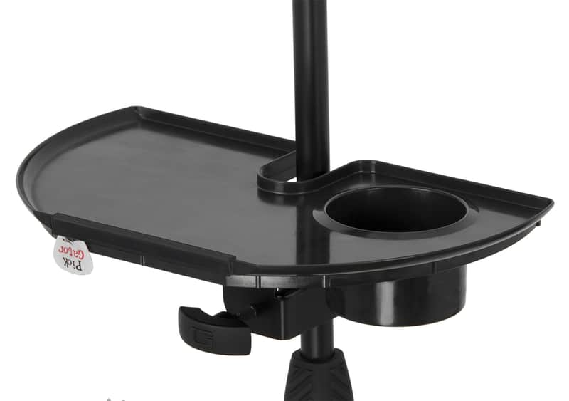 Gator GFW-MICACCTRAY Mic Stand Accessory Tray with Drink Holder image 1