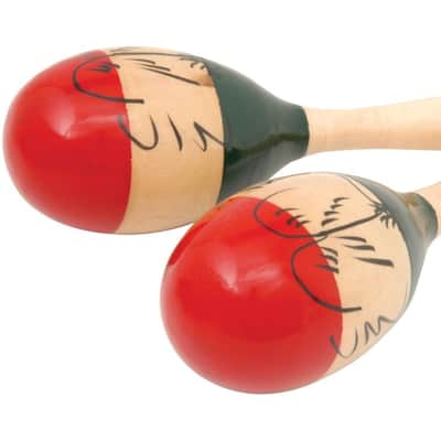 Chord Traditional Maracas 10" Pair Wood Painted Hand Percussion Instrument image 2