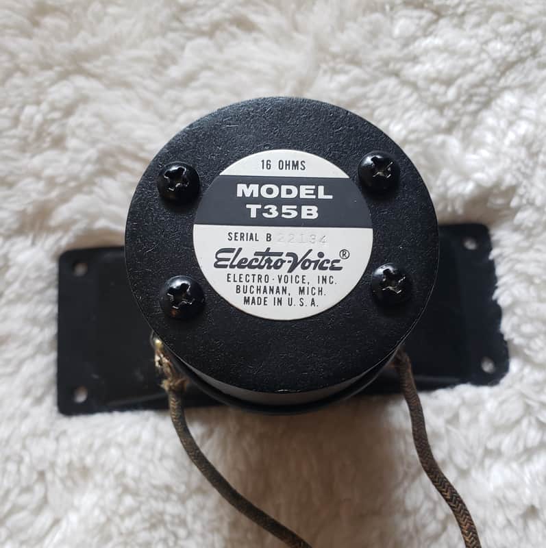 16 Ohm Electro-Voice T35B Super Tweeter, All Metal, 1961, Super Clean, Fully Tested, Superb, $199 Shipped! image 1