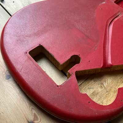 1960s Hofner Colorama 1 Red Vinyl Guitar Body image 3