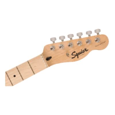 Squier Sonic Telecaster 6-String Right-Handed Electric Guitar with Maple Fingerboard, 1-Ply Black Pickguard, and Satin Urethane Neck Finish (Butterscotch Blonde) image 4