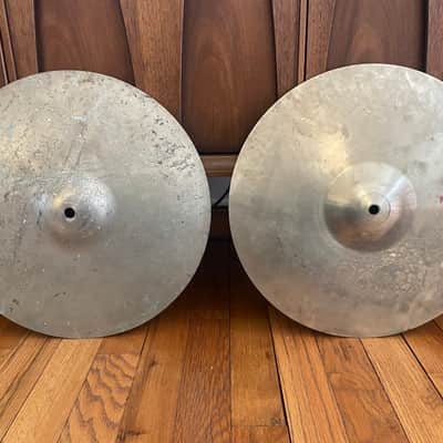 Ludwig Standard 600g /Stanople Marching 800g 14" hi hat pair 1960's - silver/nickel image 1
