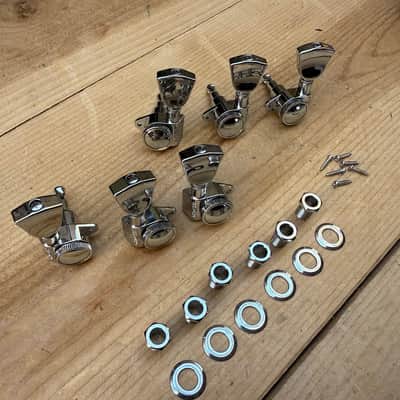 Grover 502CK Roto-Grip Locking 3+3 Tuning Machines - Chrome with Keystone Buttons image 4