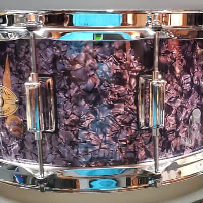 Rogers No.37PDP 6.5"X14" Dyna-Sonic Snare Drum S/N D3669 - Purple Diamond Pearl VIDEO !!! image 5