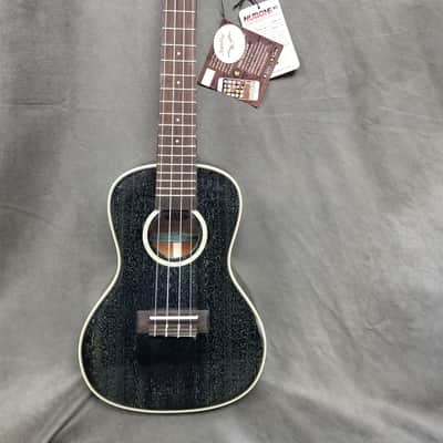 Kala KA-SDH-C All Solid Salt & Pepper Doghair Mahogany Concert Ukulele image 2