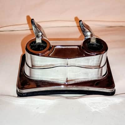PACIFIC/PDP BASS DRUM TOM MOUNTING BRACKET WITH SCREWS & BACKPLATE 90's - CHROME - FREE SHIP TO C-USA! image 3