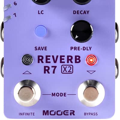 Mooer R7 X2 Reverb 14 Stereo Reverb Effects + Power Supply image 3