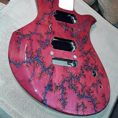 Warmoth  Z Body Only Magenta With Aqua Glow In The Dark Resin. (Body Only image 6