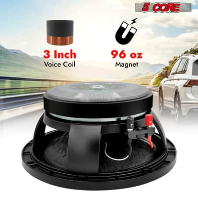 5 Core 10" Subwoofer Speaker 300W RMS Full Range Car Audio Sub Woofer 4 Ohm Bass Replacement Driver image 5