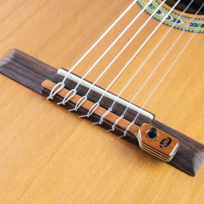 Kna NG-2 7S | Bridge Mounted Portable Piezo Pickup for 7 String Classical / Flamenco Guitar  with Volume Contol image 1