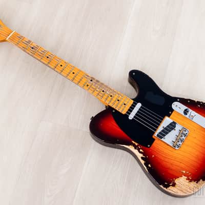Fender Custom Shop 1952 Telecaster Heavy Relic Big U Neck Sunburst w/ '51 Nocaster Pickups image 10