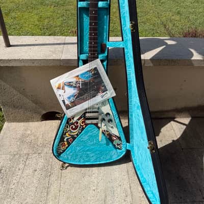 Gibson Custom Shop "Inspired By" Jimi Hendrix Psychedelic Flying V 2006 - Psychedelic Black image 7